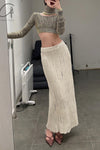 SWAYING/KNIT Velvet Straight Skirt SW212XZ23 PS36